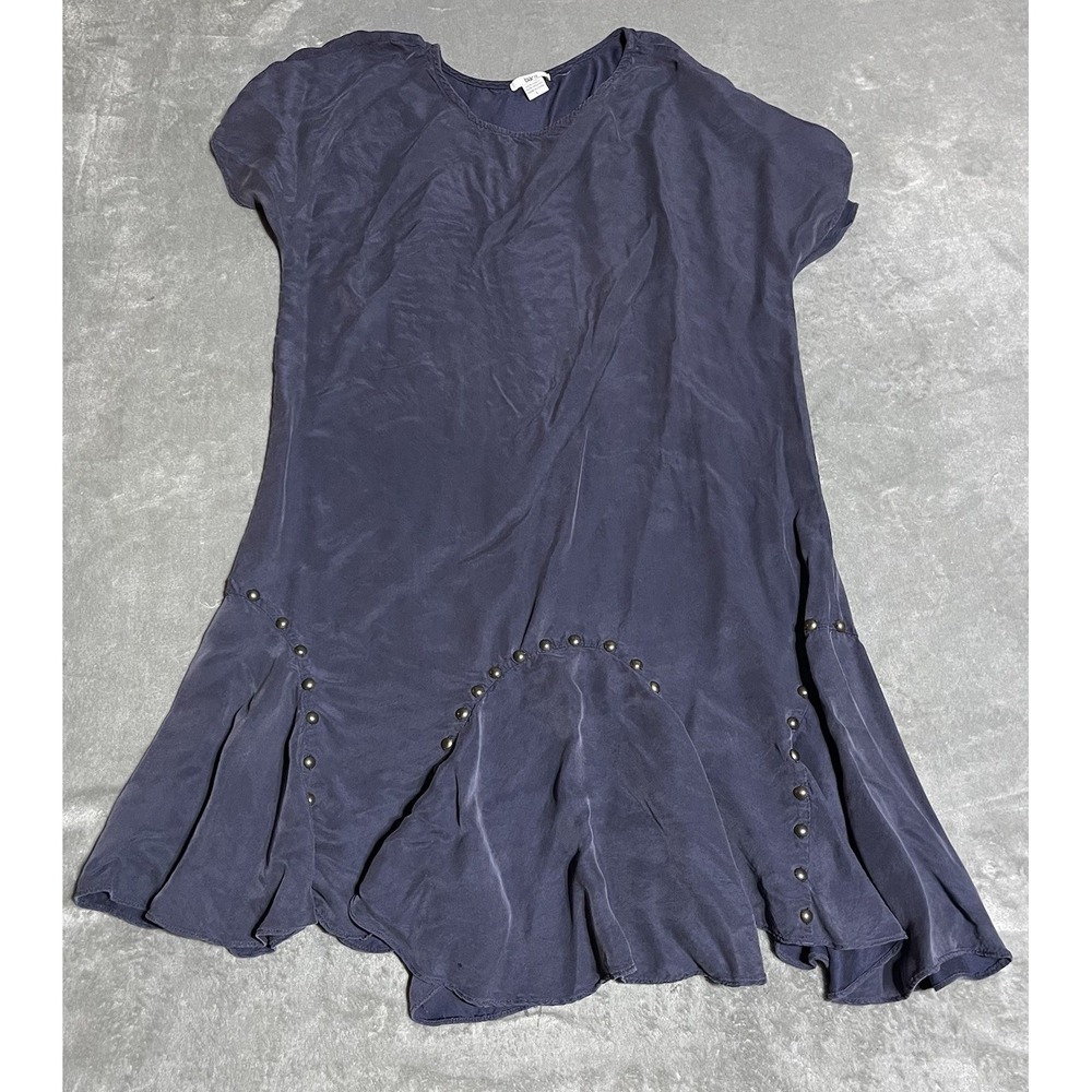Bar III Dress Womens Large Studded Drop‎ Waist Pleat Embellished Lagenlook Cupro
